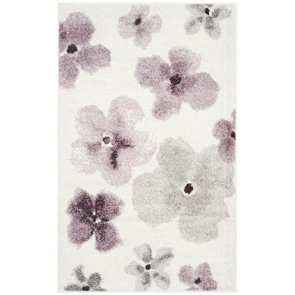 SAFAVIEH Adirondack Feride Floral Area Rug, Ivory/Purple, 3' x 5'