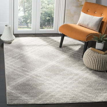 SAFAVIEH Adirondack Fidan Geometric Area Rug, Light Grey/Ivory, 5'1" x 7'6"