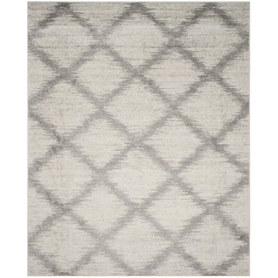 SAFAVIEH Adirondack Grayson Geometric Area Rug, Ivory/Silver, 8' x 10'