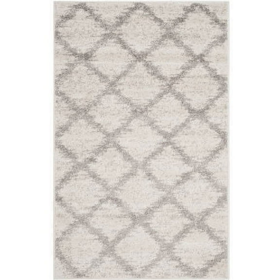 SAFAVIEH Adirondack Grayson Geometric Diamonds Area Rug, Ivory/Silver, 3' x 5'