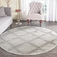 thumbnail image 1 of SAFAVIEH Adirondack Grayson Geometric Diamonds Area Rug, Ivory/Silver, 6' x 6' Round, 1 of 3