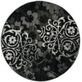thumbnail image 1 of SAFAVIEH Adirondack Hortense Abstract Area Rug, Black/Silver, 4' x 4' Round, 1 of 5
