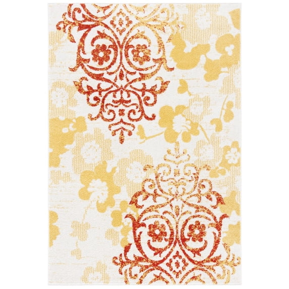SAFAVIEH Adirondack Hortense Abstract Area Rug, Grey/Gold, 5'5" x 7'7"