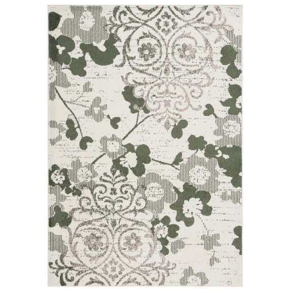 SAFAVIEH Adirondack Hortense Abstract Area Rug, Ivory/Dark Green, 3' x 5'
