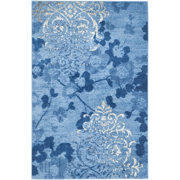 SAFAVIEH Adirondack Hortense Abstract Area Rug, Light Blue/Dark Blue, 6' x 9'