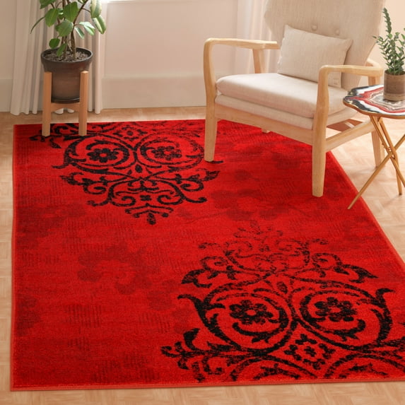 SAFAVIEH Adirondack Hortense Abstract Area Rug, Red/Black, 3' x 5'