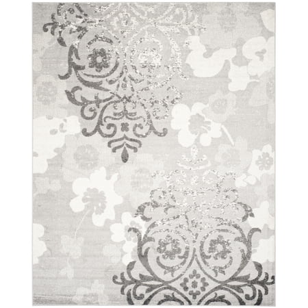 SAFAVIEH Adirondack Hortense Abstract Area Rug, Silver/Ivory, 8' x 10'