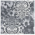 thumbnail image 1 of SAFAVIEH Adirondack Hortense Floral Area Rug, Charcoal/Ivory, 6'7" x 6'7" Square, 1 of 7