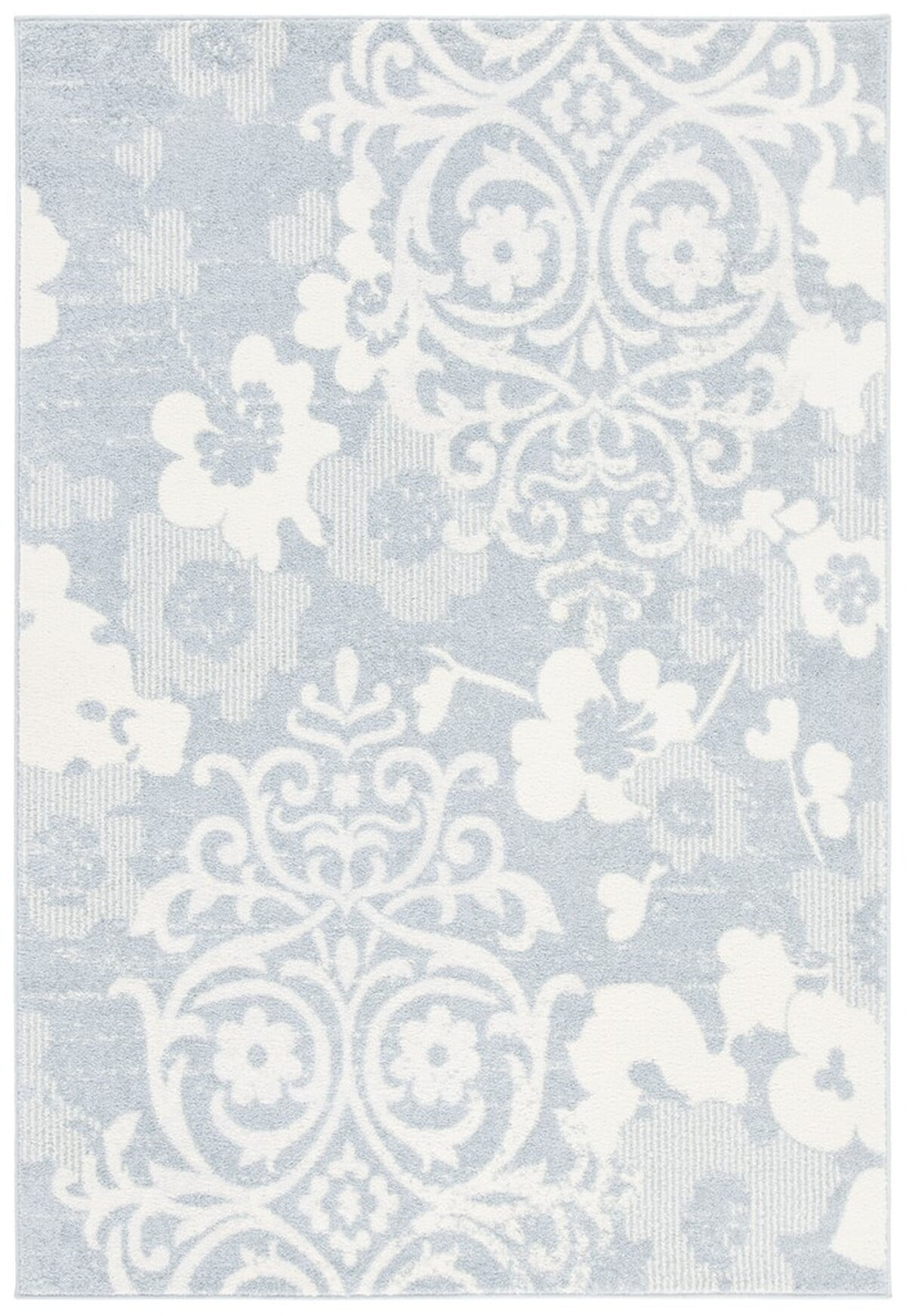 SAFAVIEH Adirondack Hortense Floral Area Rug, Grey/Ivory, 5'5" x 7'7"