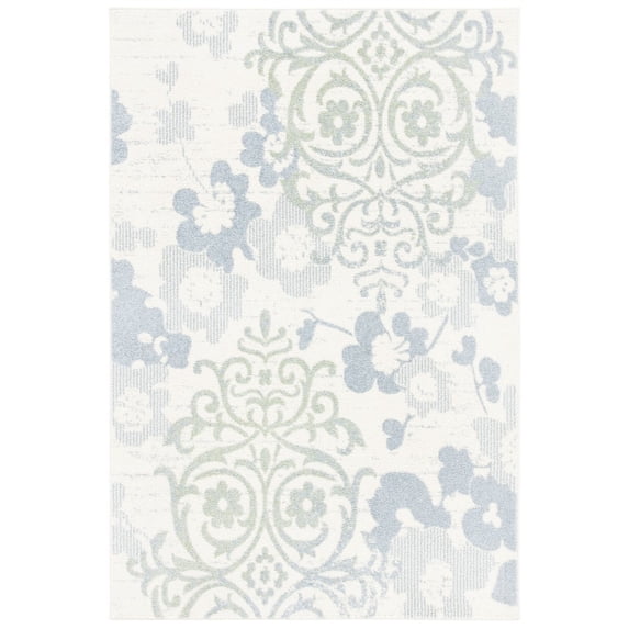 SAFAVIEH Adirondack Hortense Floral Area Rug, Ivory/Blue, 3' x 5'