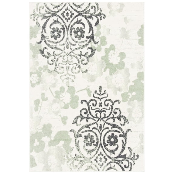 SAFAVIEH Adirondack Hortense Floral Area Rug, Ivory/Green, 4'5" x 6'5"