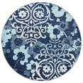 thumbnail image 1 of SAFAVIEH Adirondack Hortense Floral Area Rug, Navy/Aqua, 6'7" x 6'7" Round, 1 of 7