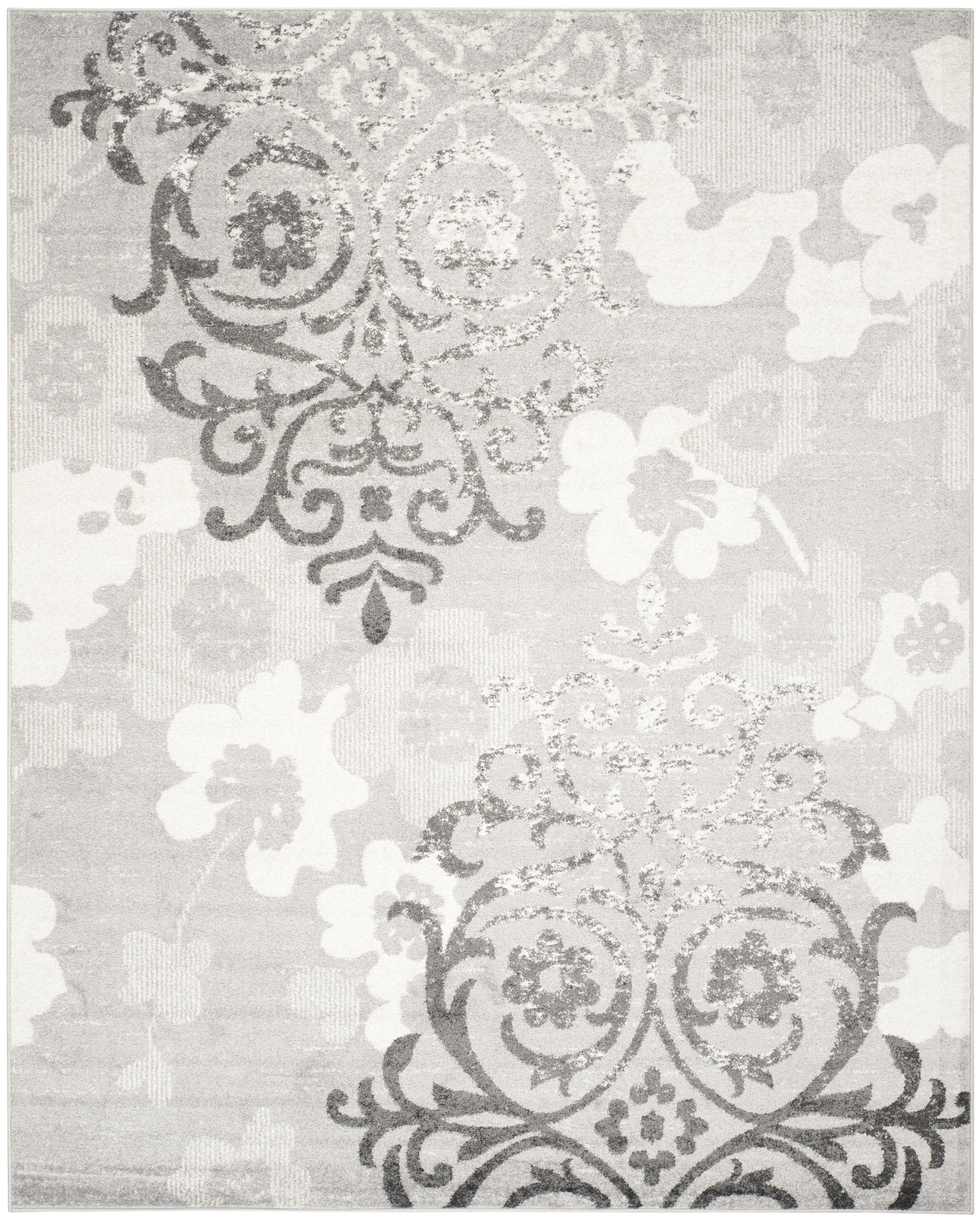 SAFAVIEH Adirondack Hortense Floral Area Rug, Silver/Ivory, 10' x 14'