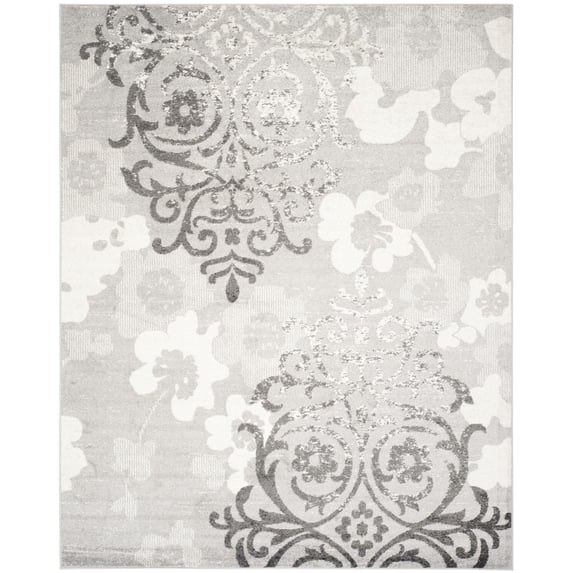 SAFAVIEH Adirondack Hortense Floral Area Rug, Silver/Ivory, 10' x 14'