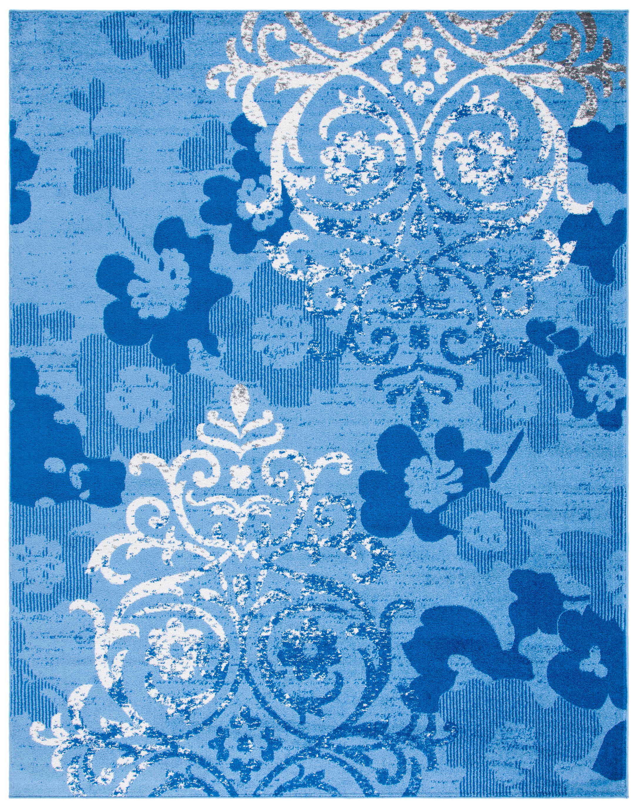 SAFAVIEH Adirondack Hortense Floral Area Rug, Silver/Ivory, 9' x 12