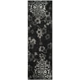 thumbnail image 1 of SAFAVIEH Adirondack Hortense Floral Runner Rug, Black/Silver, 2'6" x 8', 1 of 5