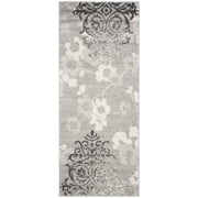 SAFAVIEH Adirondack Hortense Floral Runner Rug, Silver/Ivory, 2'6" x 6'