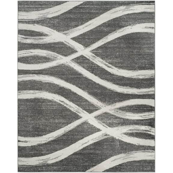 SAFAVIEH Adirondack Isidor Geometric Area Rug, Charcoal/Ivory, 8' x 10'