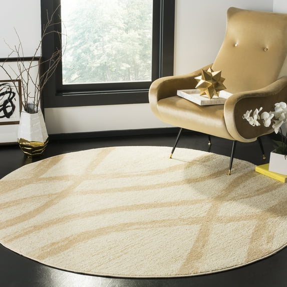 Safavieh Adirondack Isidor Geometric Swirls Area Rug, Cream/Champagne, 4' x 4' Round