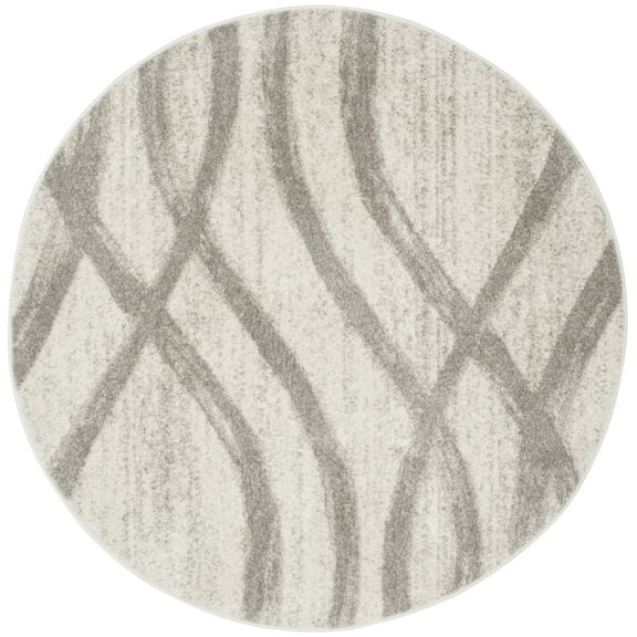 SAFAVIEH Adirondack Isidor Geometric Area Rug, Cream/Grey, 10' x 10' Round