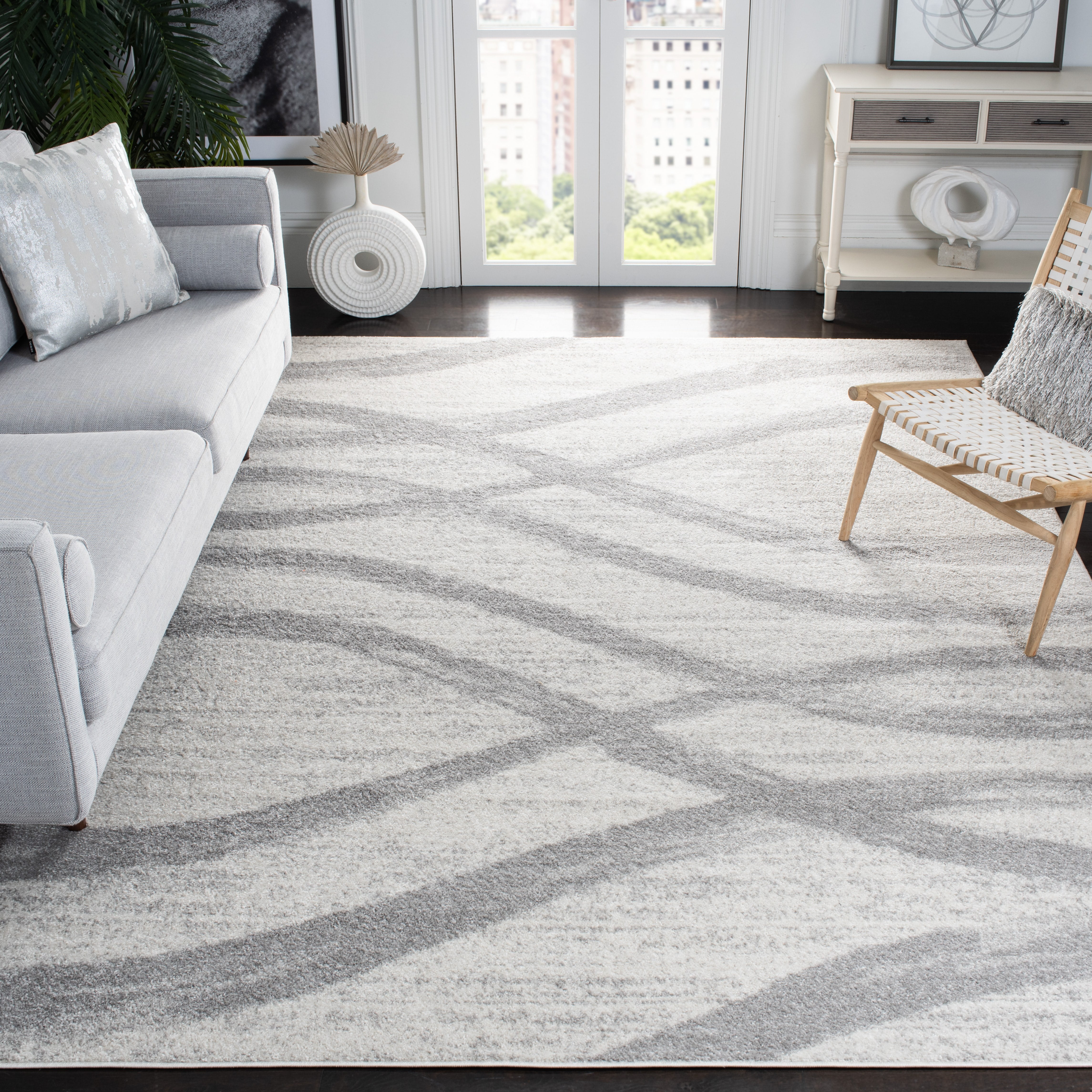 Safavieh Adirondack Isidor Geometric Swirls Area Rug, Cream/Gray, 10' x 10' Square