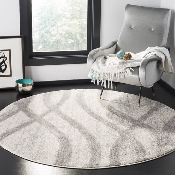 Safavieh Adirondack Isidor Geometric Swirls Area Rug, Cream/Gray, 4' x 4' Round