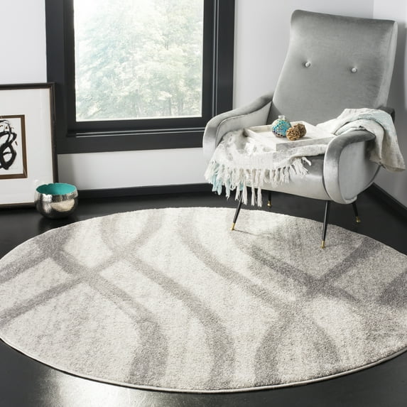 Safavieh Adirondack Isidor Geometric Swirls Area Rug, Cream/Gray, 6' x 6' Round