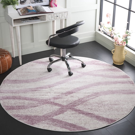 Safavieh Adirondack Isidor Geometric Swirls Area Rug, Cream/Purple, 8' x 8' Round