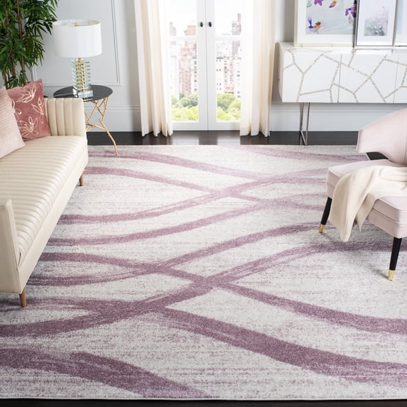 Safavieh Adirondack Isidor Geometric Swirls Area Rug, Cream/Purple, 8' x 8' Square