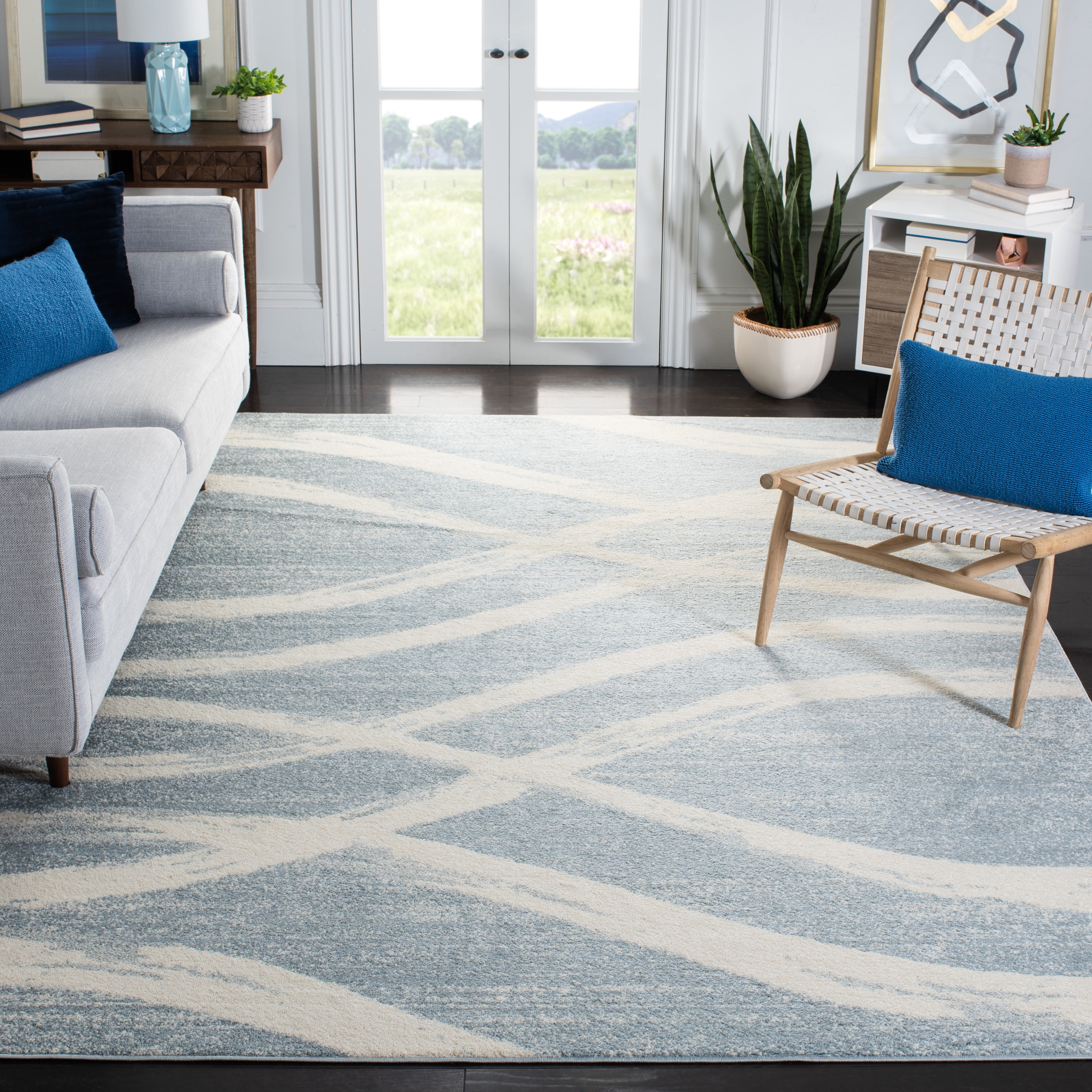Safavieh Adirondack Isidor Geometric Swirls Area Rug, Cream/Slate, 9' x 12'