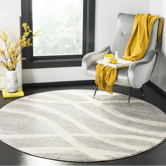 Safavieh Adirondack Isidor Geometric Swirls Area Rug, Gray/Cream, 4' x 4' Round