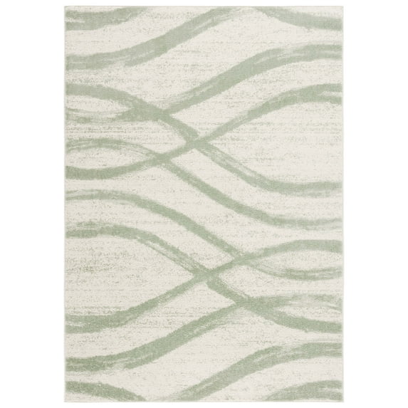 SAFAVIEH Adirondack Isidor Geometric Area Rug, Ivory/Sage, 9' x 12'