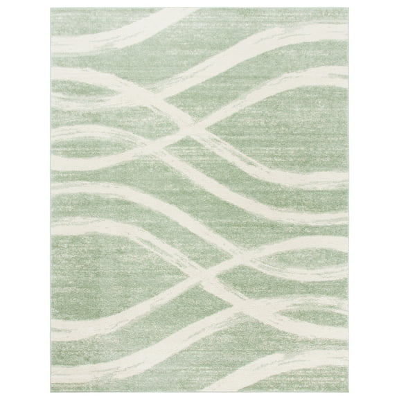 SAFAVIEH Adirondack Isidor Geometric Area Rug, Sage/Cream, 11' x 15'