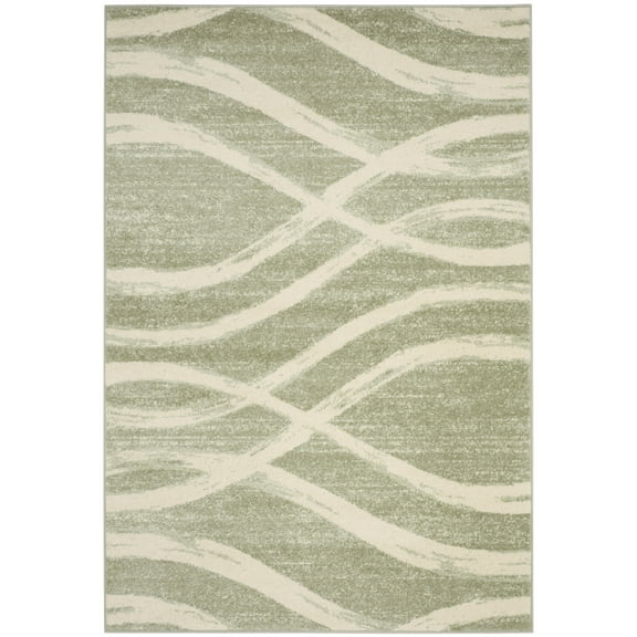 SAFAVIEH Adirondack Isidor Geometric Area Rug, Sage/Cream, 5'1" x 7'6"