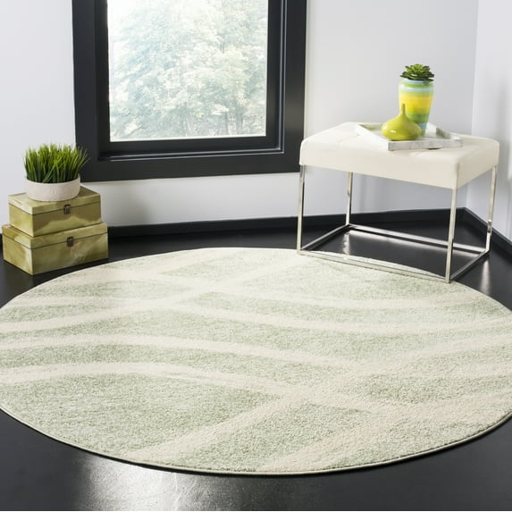 Safavieh Adirondack Isidor Geometric Swirls Area Rug, Sage/Cream, 5' x 5' Round