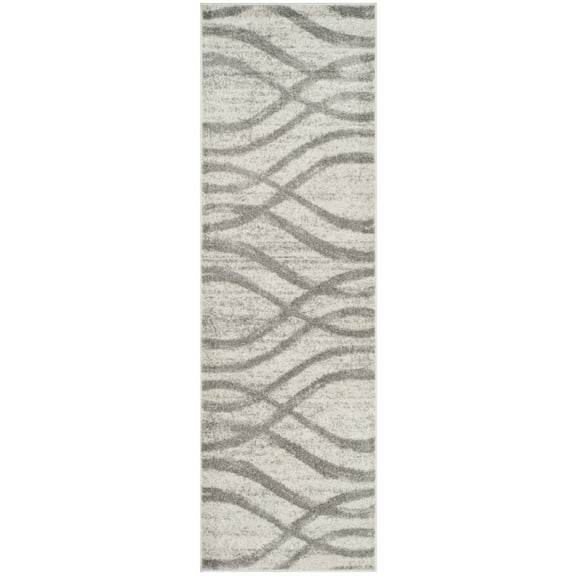 SAFAVIEH Adirondack Isidor Geometric Runner Rug, Cream/Grey, 2'6" x 16'
