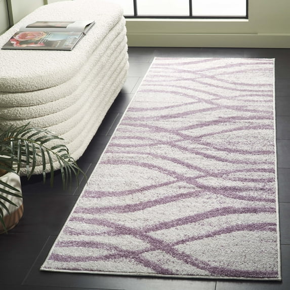 Safavieh Adirondack Isidor Geometric Swirls Runner Rug, Cream/Purple, 2'6" x 6'