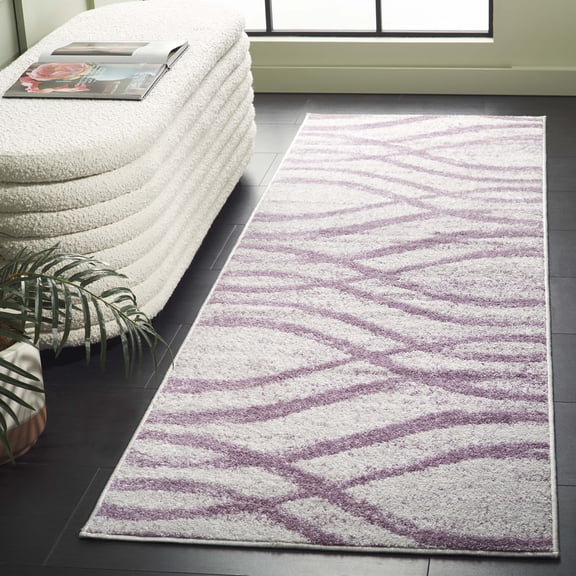 Safavieh Adirondack Isidor Geometric Swirls Runner Rug, Cream/Purple, 2'6" x 8'
