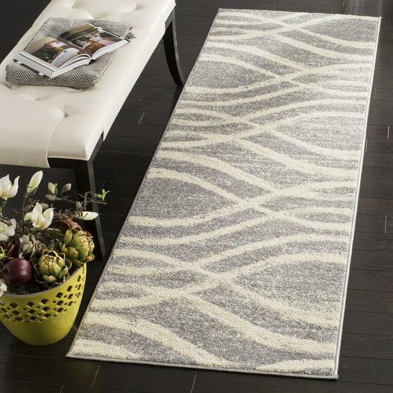 Safavieh Adirondack Isidor Geometric Swirls Runner Rug, Gray/Cream, 2'6" x 10'