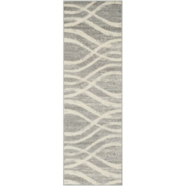 SAFAVIEH Adirondack Isidor Geometric Runner Rug, Grey/Cream, 2'6" x 6'