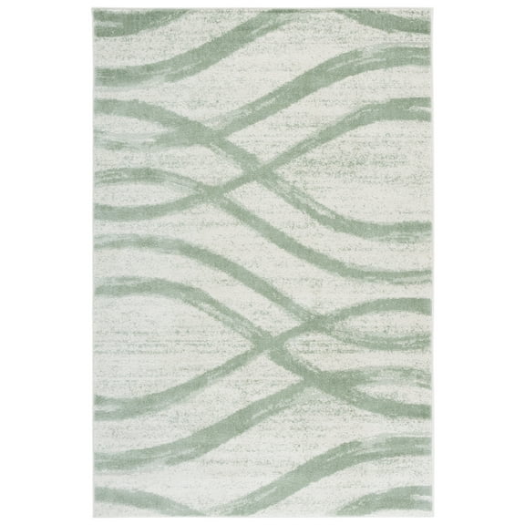 SAFAVIEH Adirondack Isidor Geometric Swirls Area Rug, Ivory/Sage, 2' x 3'
