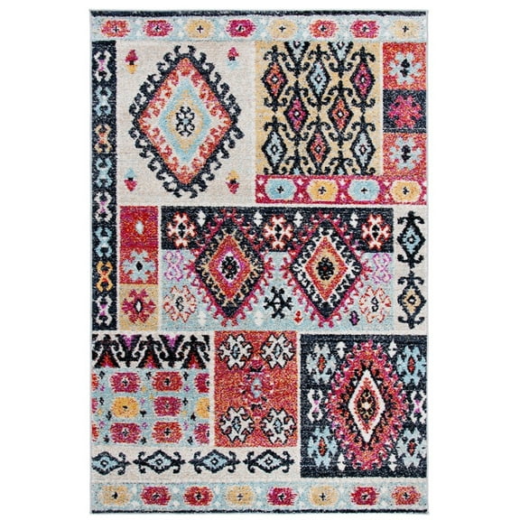 SAFAVIEH Adirondack Jakov Southwest Area Rug, Aqua/Fuchsia, 3' x 5'