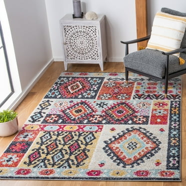 SAFAVIEH Adirondack Jakov Southwest Area Rug, Aqua/Fuchsia, 5'1" x 7'6"