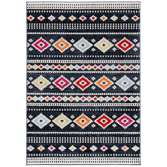 SAFAVIEH Adirondack Jayme Southwest Area Rug, Black/Ivory, 8' x 10'