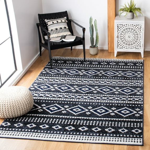 SAFAVIEH Adirondack Jayme Southwest Area Rug, Dark Grey/Ivory, 5'1" x 7'6"