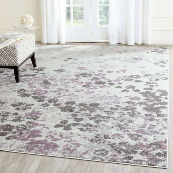 SAFAVIEH Adirondack Jermaine Abstract Area Rug, Ivory/Purple, 8' x 10'