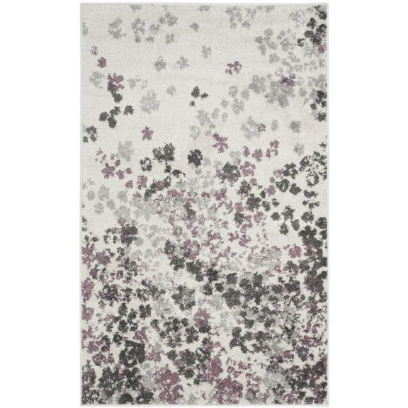 SAFAVIEH Adirondack Jermaine Floral Area Rug, Ivory/Purple, 3' x 5'