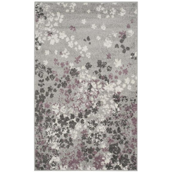 SAFAVIEH Adirondack Jermaine Floral Area Rug, Light Grey/Purple, 3' x 5'