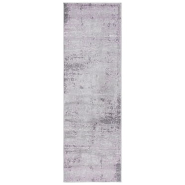 SAFAVIEH Adirondack Johna Abstract Runner Rug, Light Grey/Purple, 2'6" x 14'