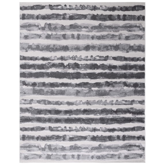 SAFAVIEH Adirondack Katina Striped Area Rug, Ivory/Charcoal, 10' x 14'